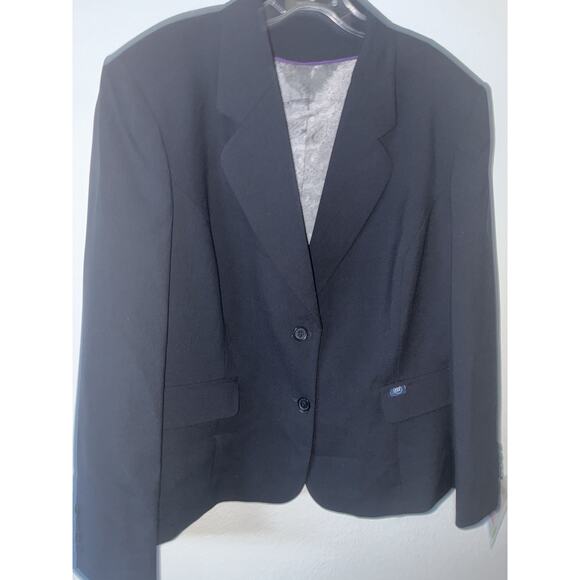 Simon Jersey Blazer Women's XL 24 Navy Blue Suit Jacket Washable New NWT - Picture 2 of 11